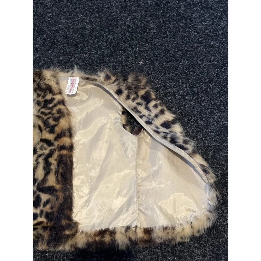 Girl's Faux Fur Leopard Print 12-18 Months